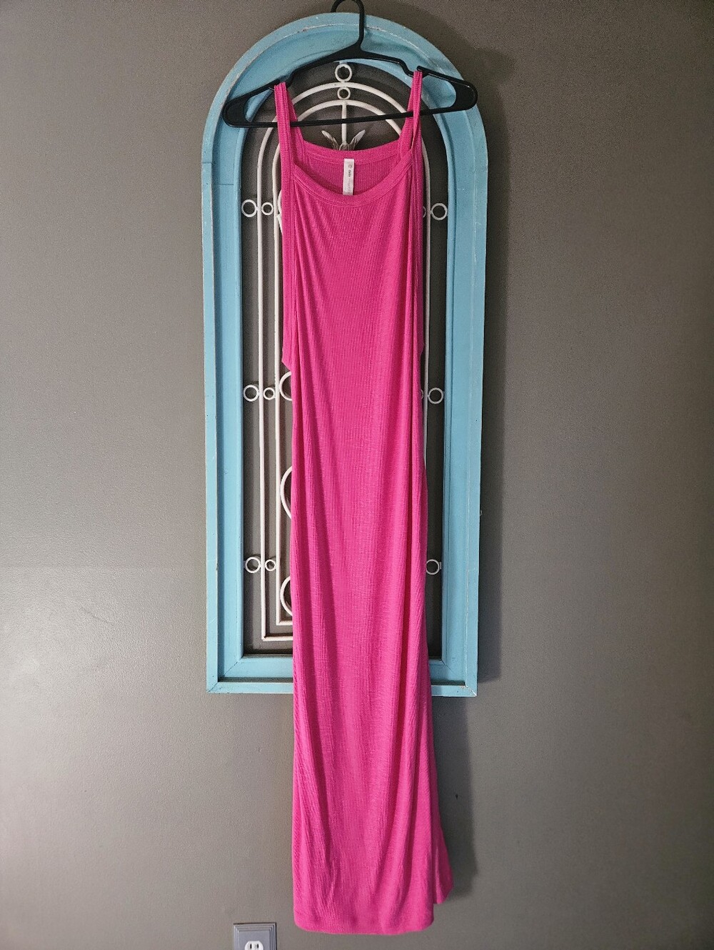 Daily PRACTICE Sleeveless Ribbed Maxi Dress - Hot Pink